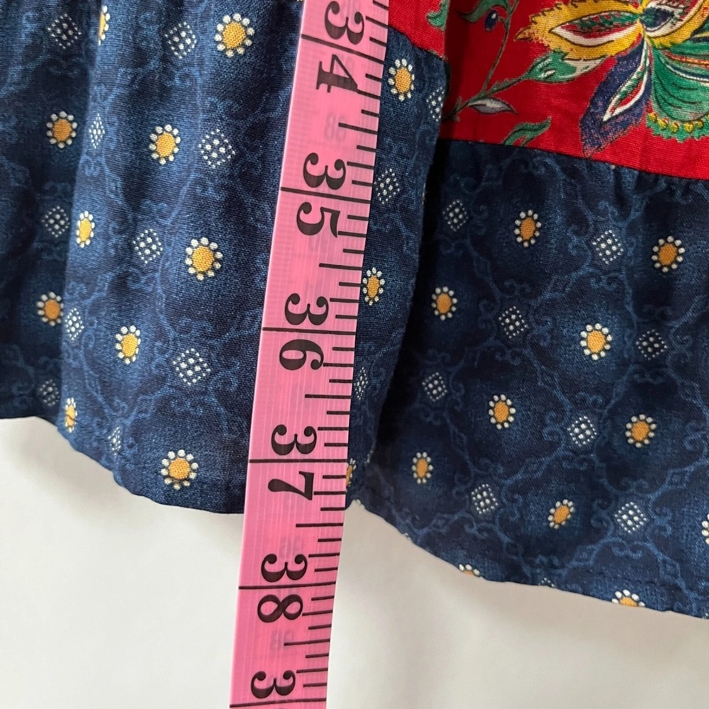Lucia Lukken Vintage Floral Patchwork Broomstick  Cottagecore Maxi Skirt Medium - Picture 11 of 15